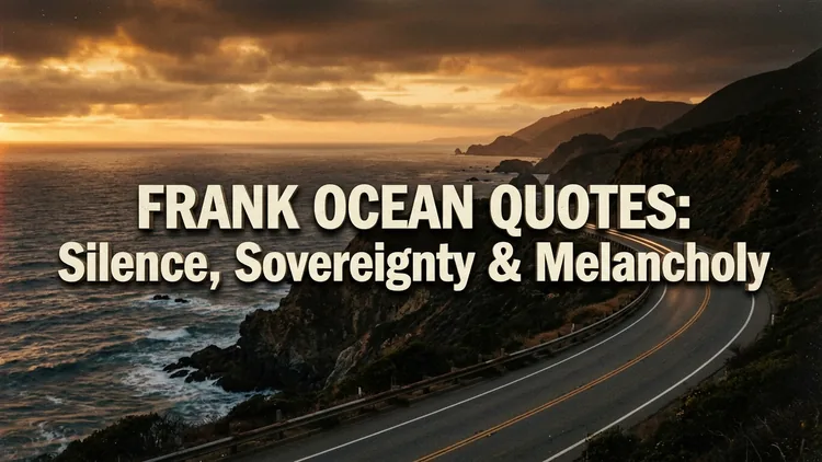 50 Soulful Frank Ocean Quotes on Silence, Creative Sovereignty & Poetic Melancholy