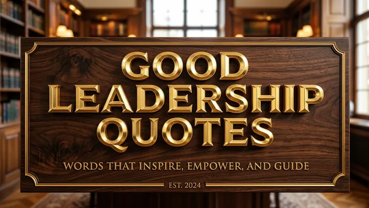 65 Good Leadership Quotes: Vision, Character & Inspiring Others