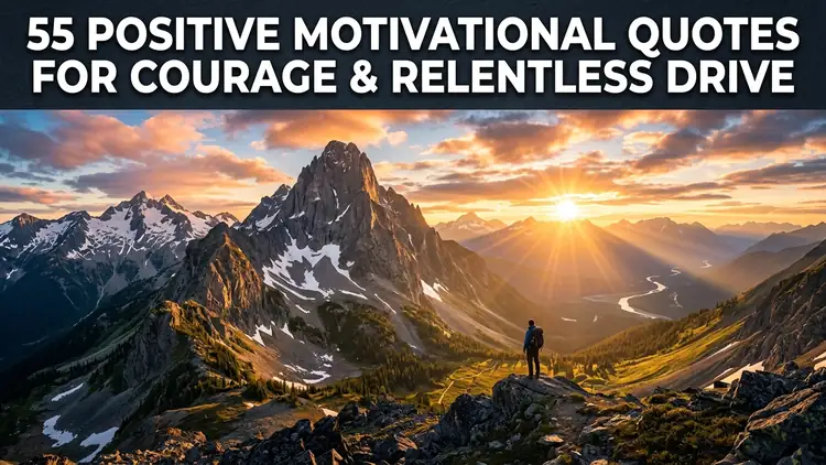 55 Positive Motivational Quotes to Ignite Courage, Drive & Relentless Action
