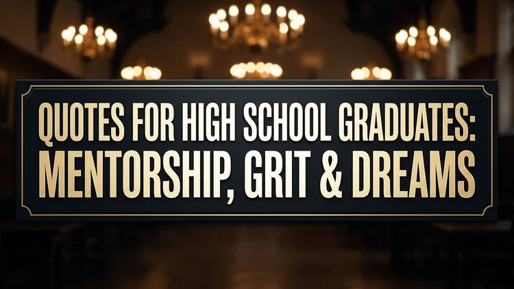 70 Wise Quotes for High School Graduates: Mentorship, Grit & Bold Dreams